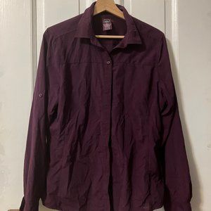 REI Mulberry / Eggplant Sahara Long-Sleeve Shirt size Large